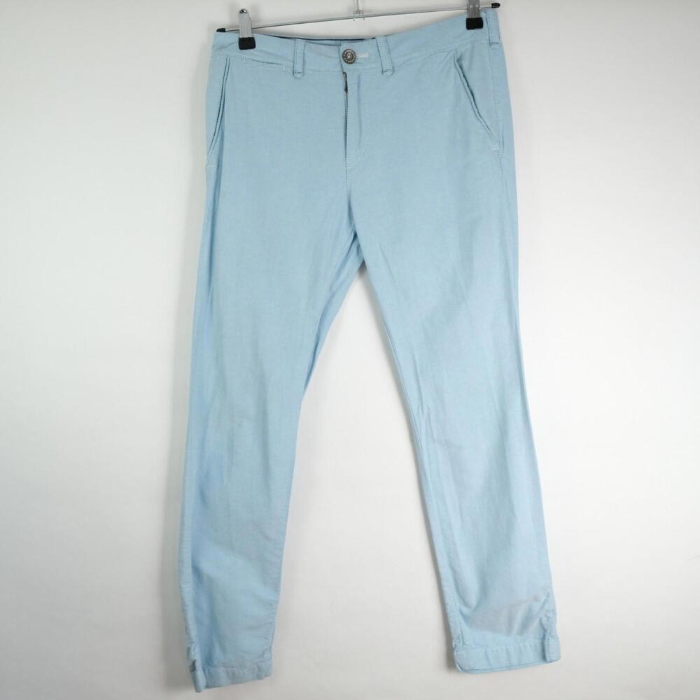 Express Photographer Men's 30x32 Slim Fit Twill Light Blue Pants